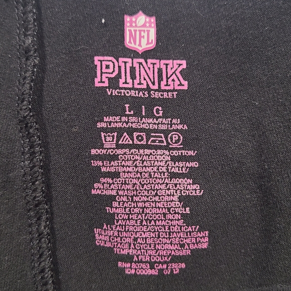 Victoria’s Secret PINK NFL Rams Yoga Pants Medium Gold Foil Foldover Waist Rare - Picture 6 of 10